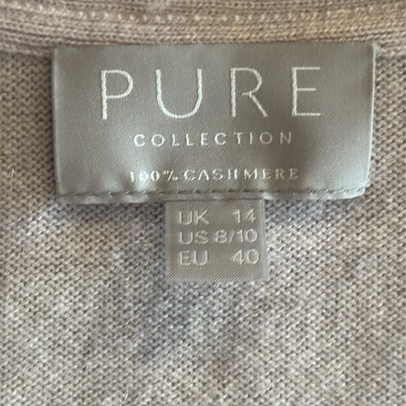 Pure Collection sz 8/10  button front cardigan cashmere light Purple great cond - Picture 5 of 7
